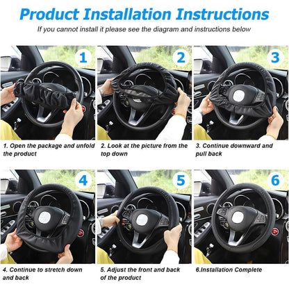 Lenkradhülle Auto Universal Grau – Anti Rutsch & Grip in Lederoptik