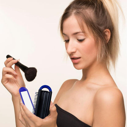 Mini Haarbürste Set 6-teilig Reisebürste klappbar mit