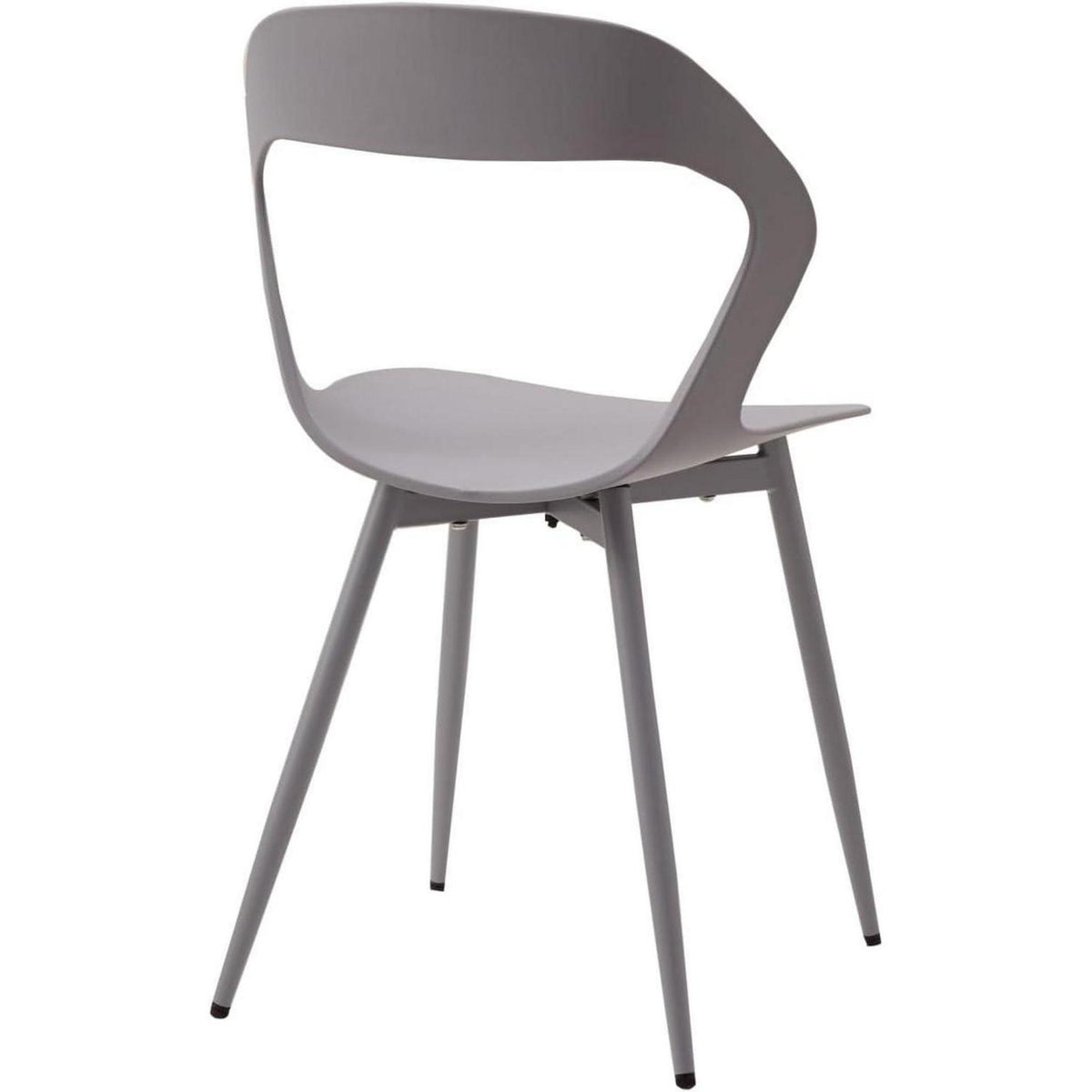 8er Set Nordische Esszimmerstühle mit Metallbeinen – Grau