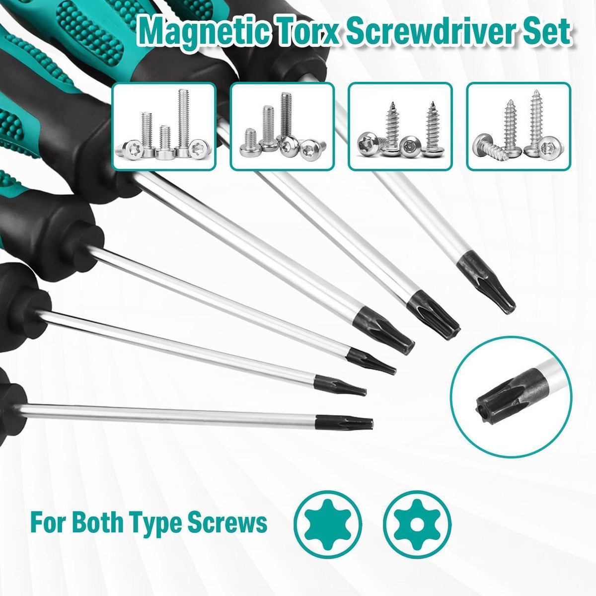 12tlg Torx Schraubendreher Set mit Magnetisierer