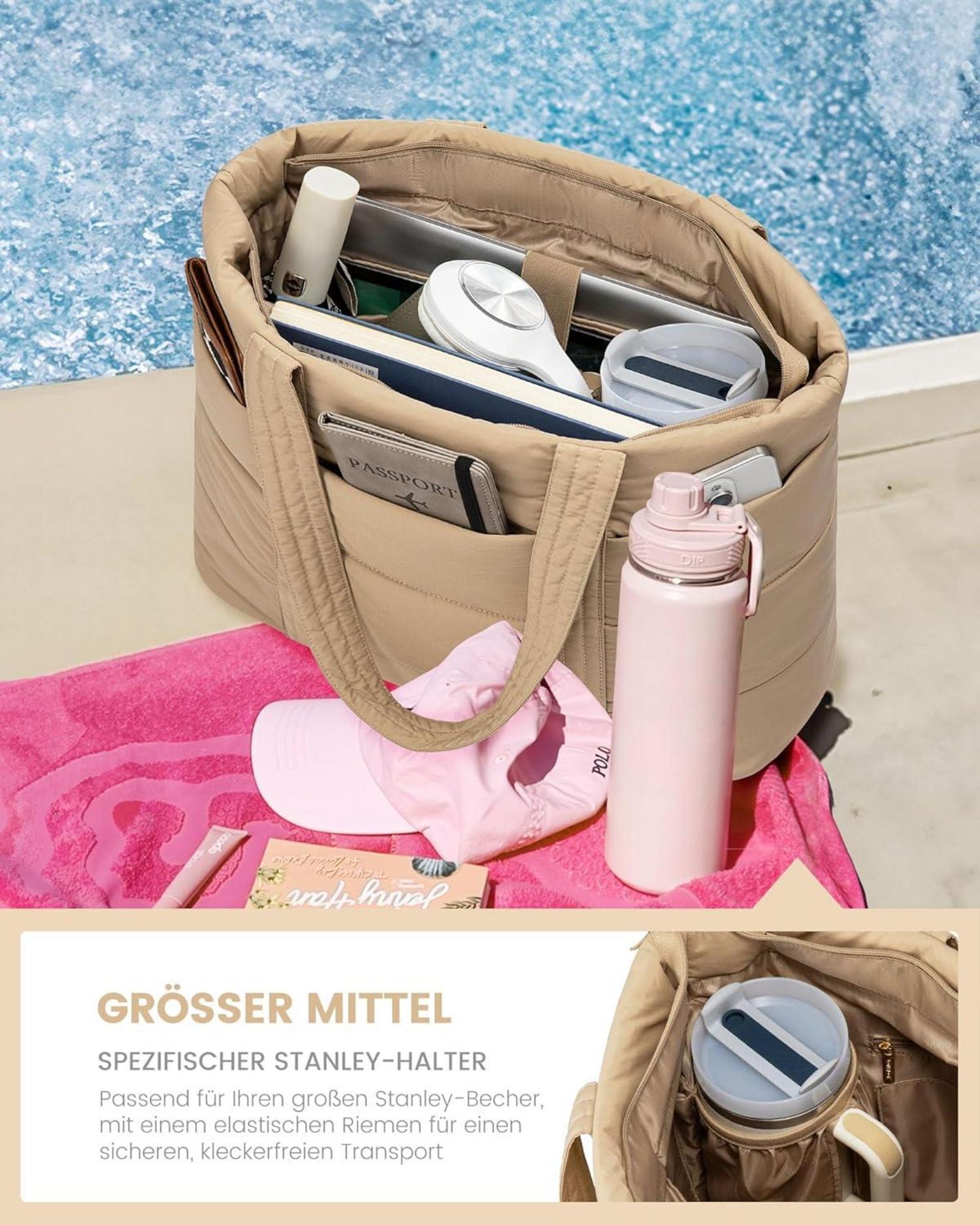 Damen Laptoptasche Tote Bag Arbeitstasche, Groß mit 13