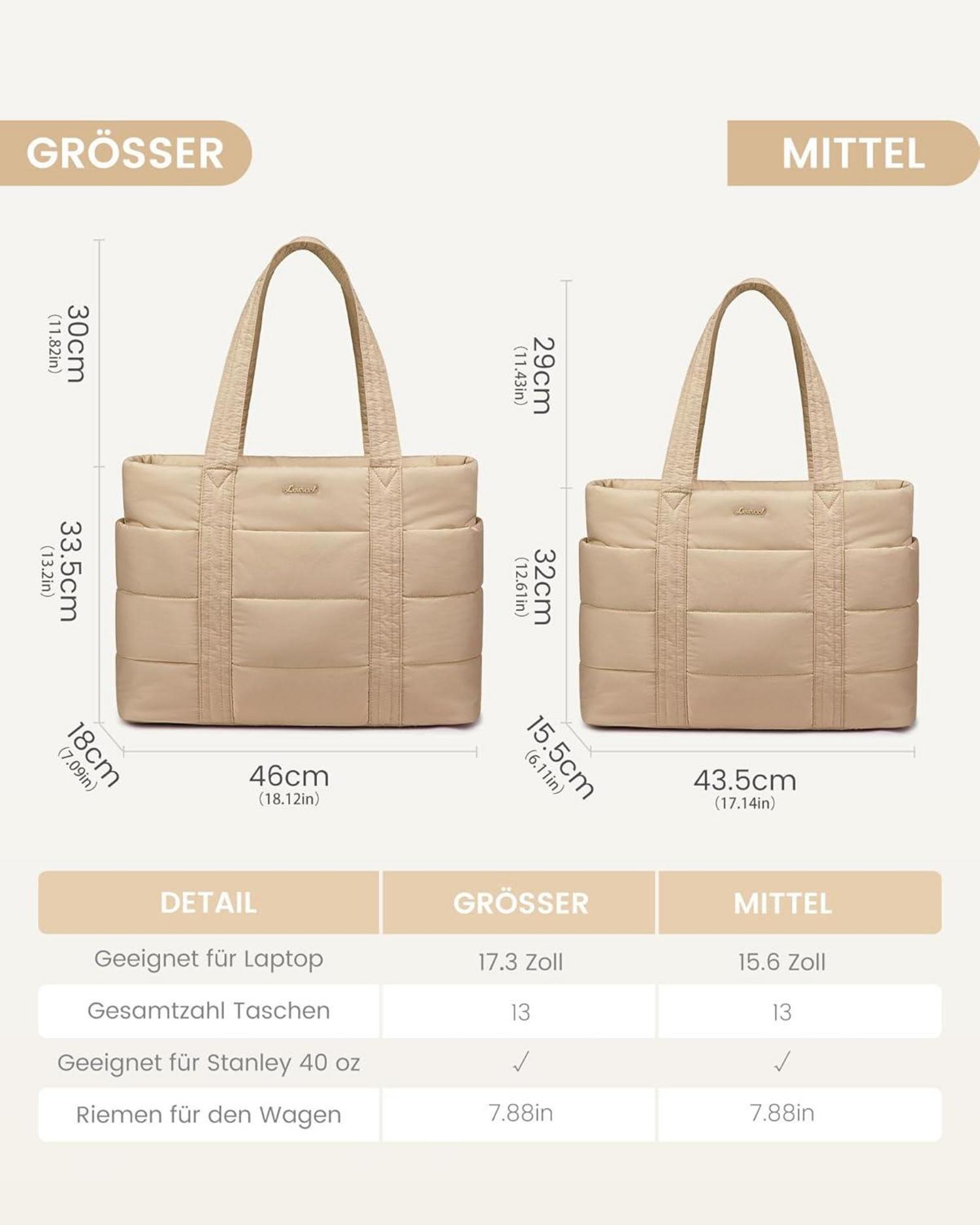 LOVEVOOK Laptoptasche Damen Groß Tote Bag Bürotasche Aktentasche Uni Business Schule