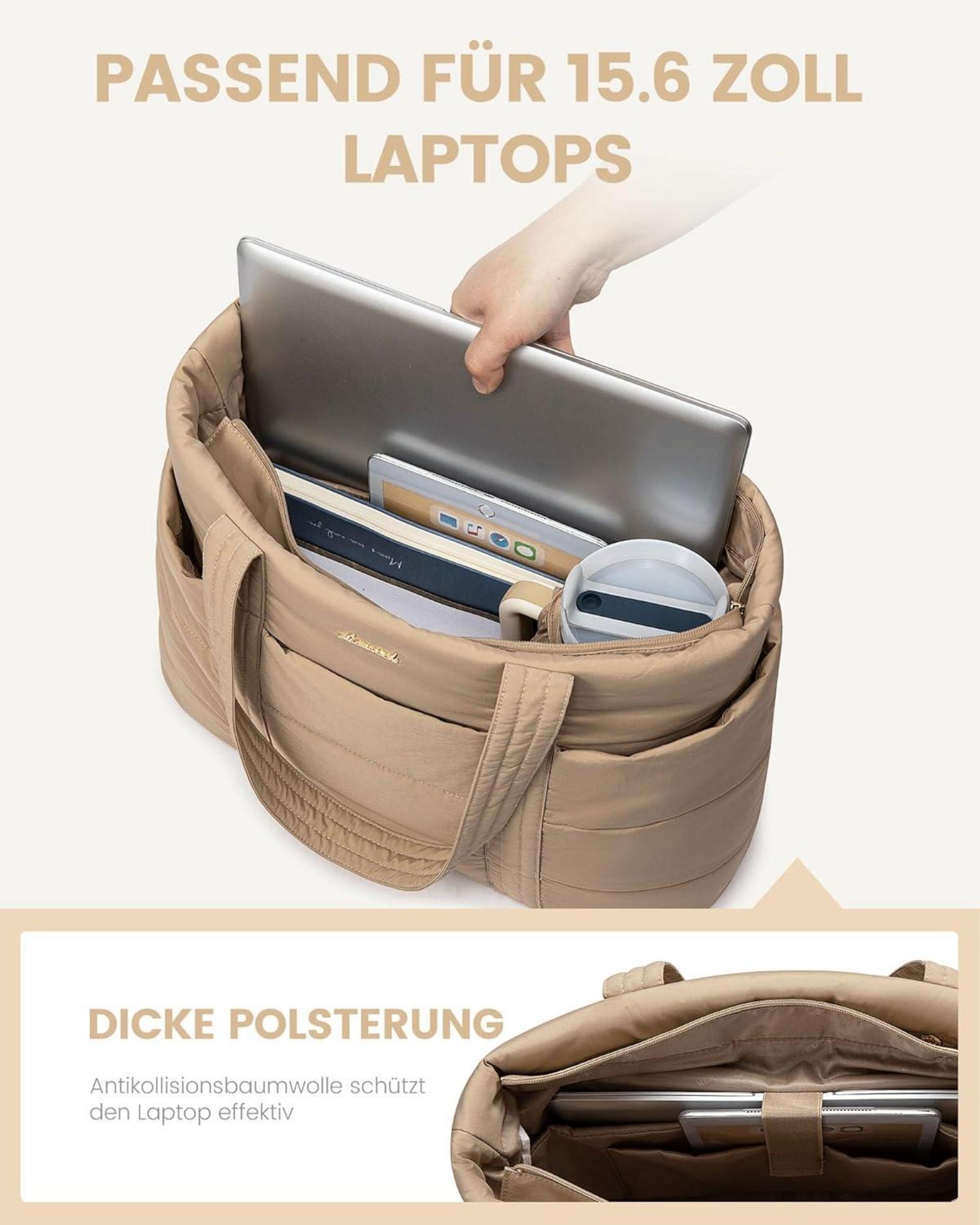 Damen Laptoptasche Schultertasche Shopper Tote Bag Bürotasche