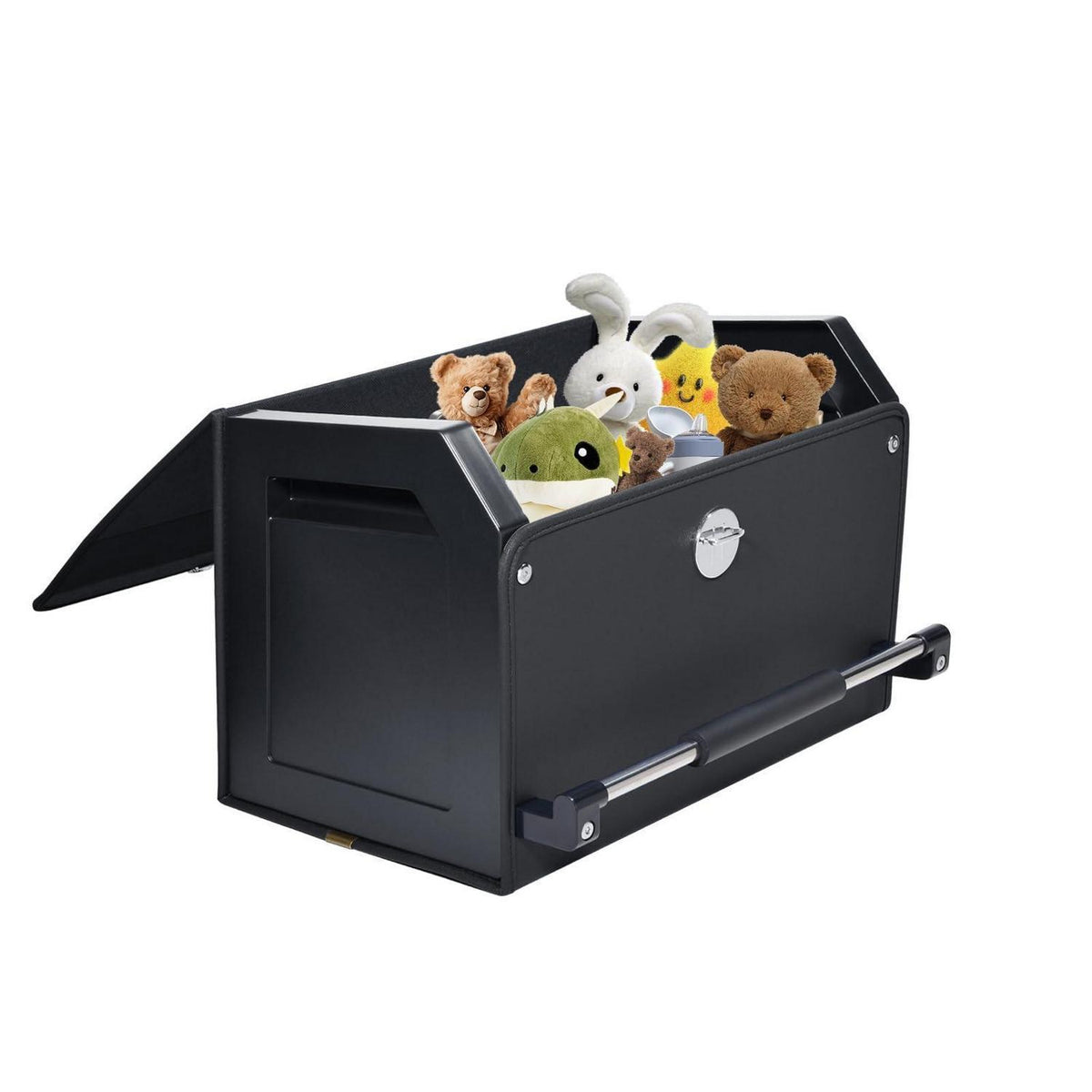 Auto Kofferraum Organizer mit Deckel aus Nappa Leder – 37L Schwarz