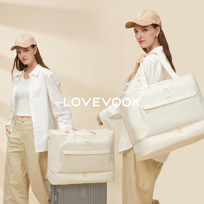 LOVEVOOK Reisetasche Damen 45L Groß Weekender Sporttasche Gym Bag