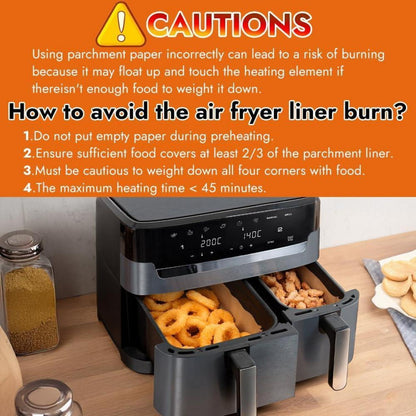 Airfryer Backpapier für Tefal Dual Easy Fry XXL