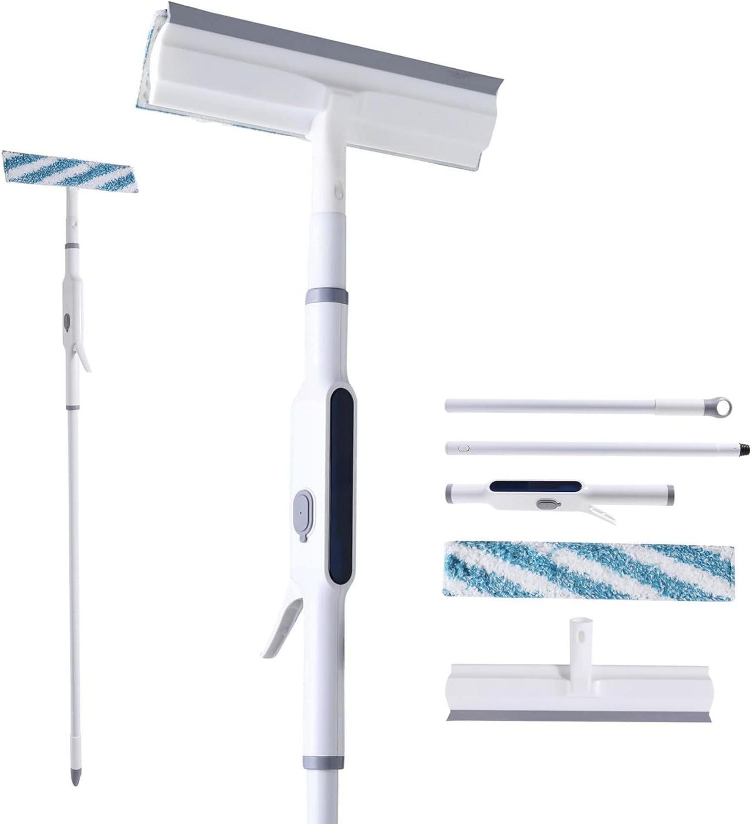 Fensterabzieher Profi Sprühfunktion Set Abzieher Dusche Fibre Cloth