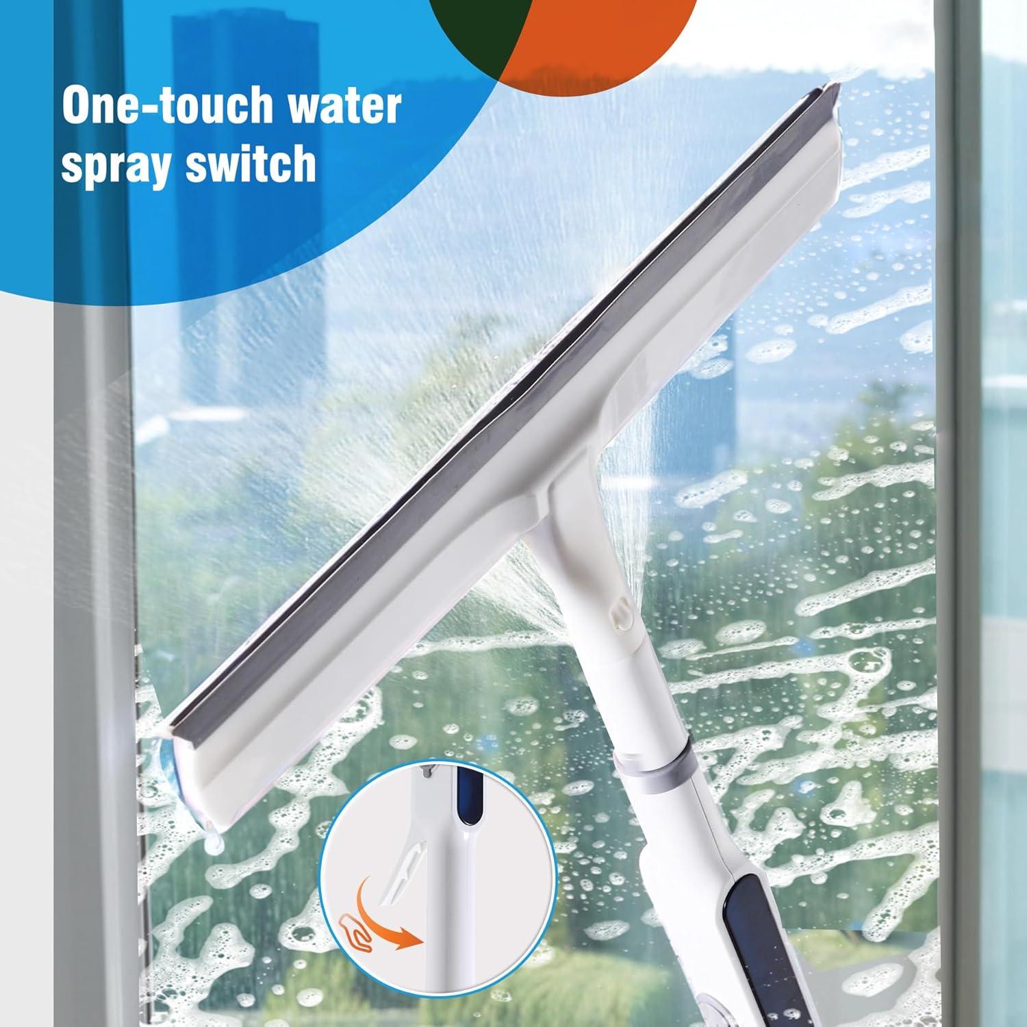 Fensterabzieher Profi Sprühfunktion Set Abzieher Dusche Fibre Cloth