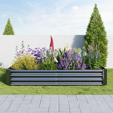 Verzinktes Metall-Hochbeet-Set 180x90x30 cm Schwarz
