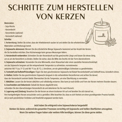 10kg Sojawachs für Kerzen – Premium, Natürliches Wachs