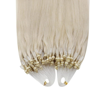 Echthaar Micro Extensions Platinblond 50cm – Kaltfusion