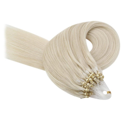 Echthaar Micro Extensions Platinblond 50cm – Kaltfusion