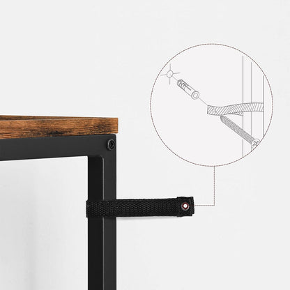 Konsolentisch mit Ladestation und USB-Anschlüssen Vintagebraun 200 cm