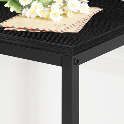 Konsolentisch mit Ladestation USB-Anschlüssen Schwarz 200 cm