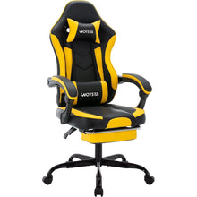 Ergonomischer Gaming Stuhl mit Fußstütze und