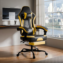 Ergonomischer Gaming Stuhl mit Fußstütze und