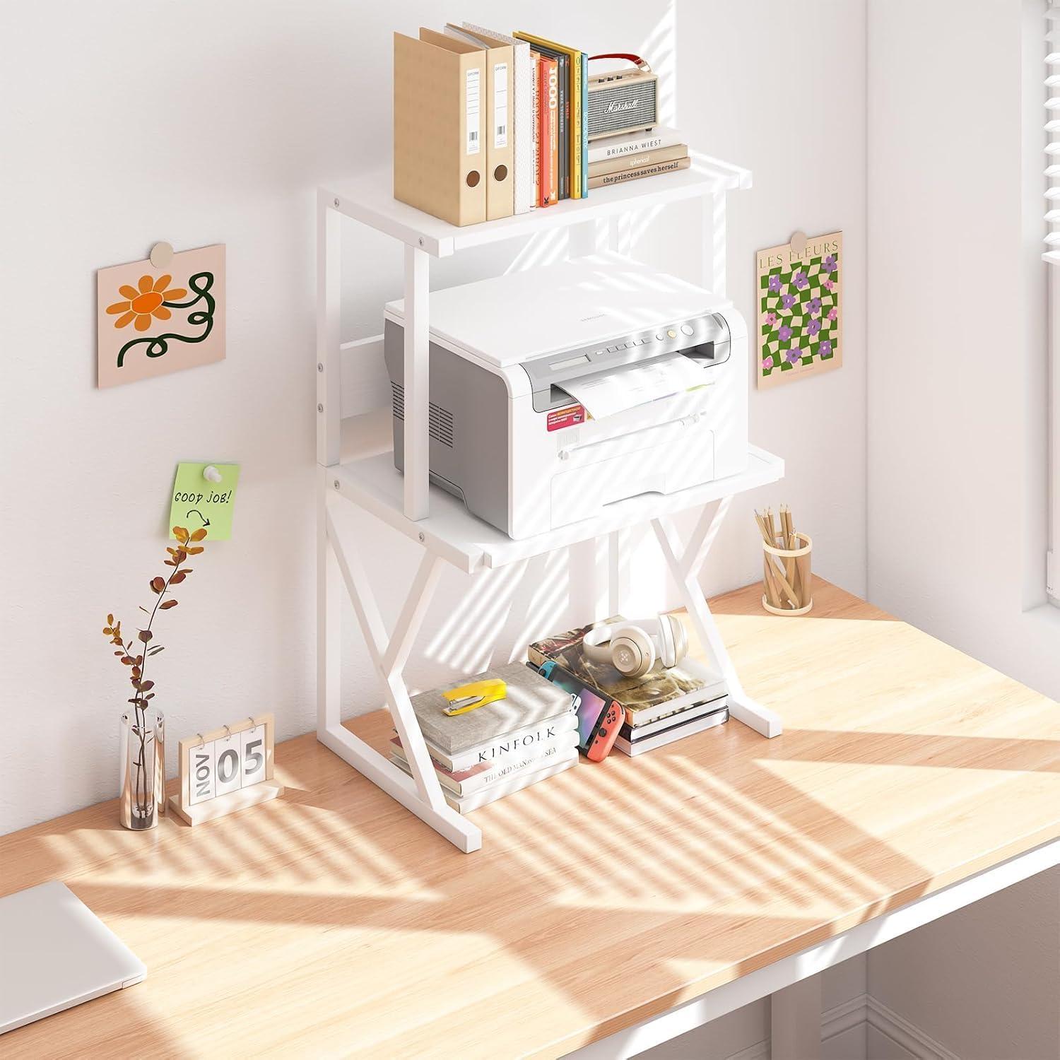 3-Ebene Druckerständer Druckerregal Schreibtisch Organizer