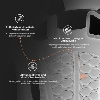 Ergonomischer Gaming Stuhl mit Fußstütze und