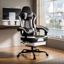 Ergonomischer Gaming Stuhl mit Lendenstütze und Fußstütze