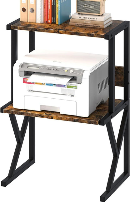 3-Ebene Druckerständer sowie Druckerregal Industrie-Design, Braun