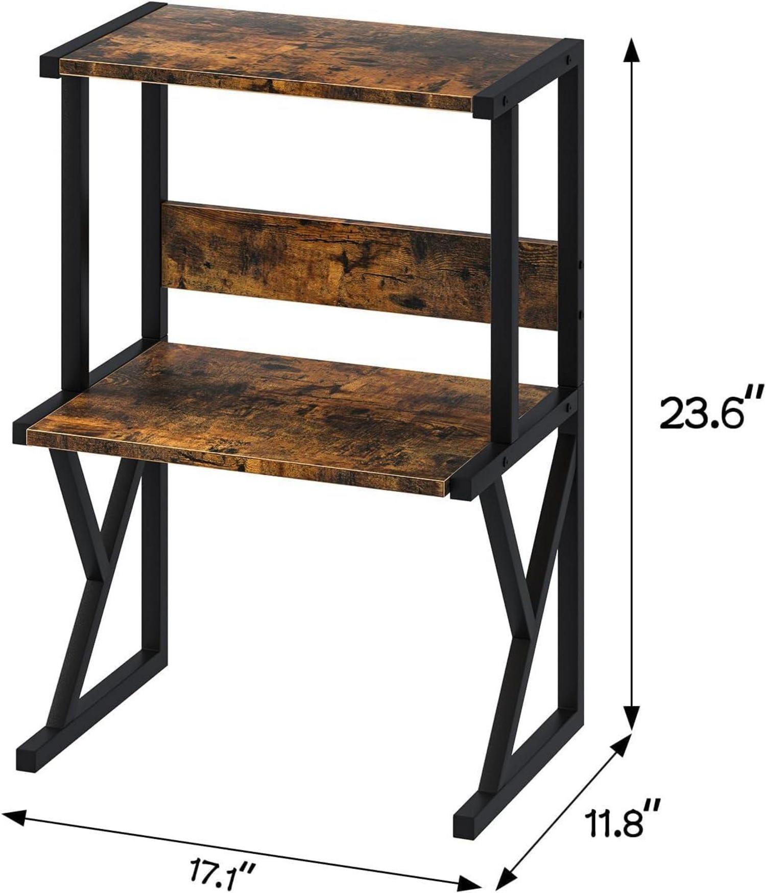 3-Ebene Druckerständer sowie Druckerregal Industrie-Design, Braun