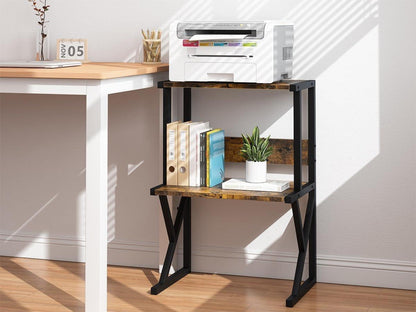 3-Ebene Druckerständer Braun für Büro Zuhause Schule - Druckerregal Organizer Industrie-Design