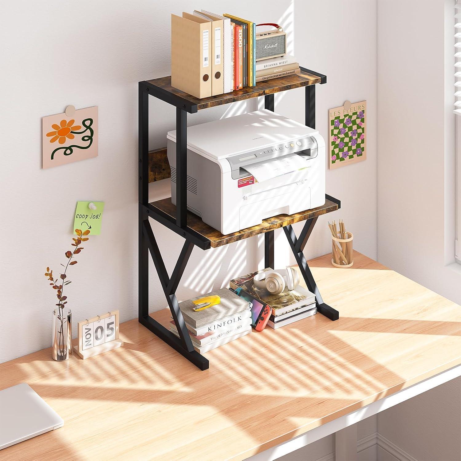 3-Ebene Druckerständer Druckertisch Druckerregal Schreibtisch Organizer