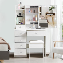 Saimeihome Schminktisch mit Beleuchtung und Hocker - 3