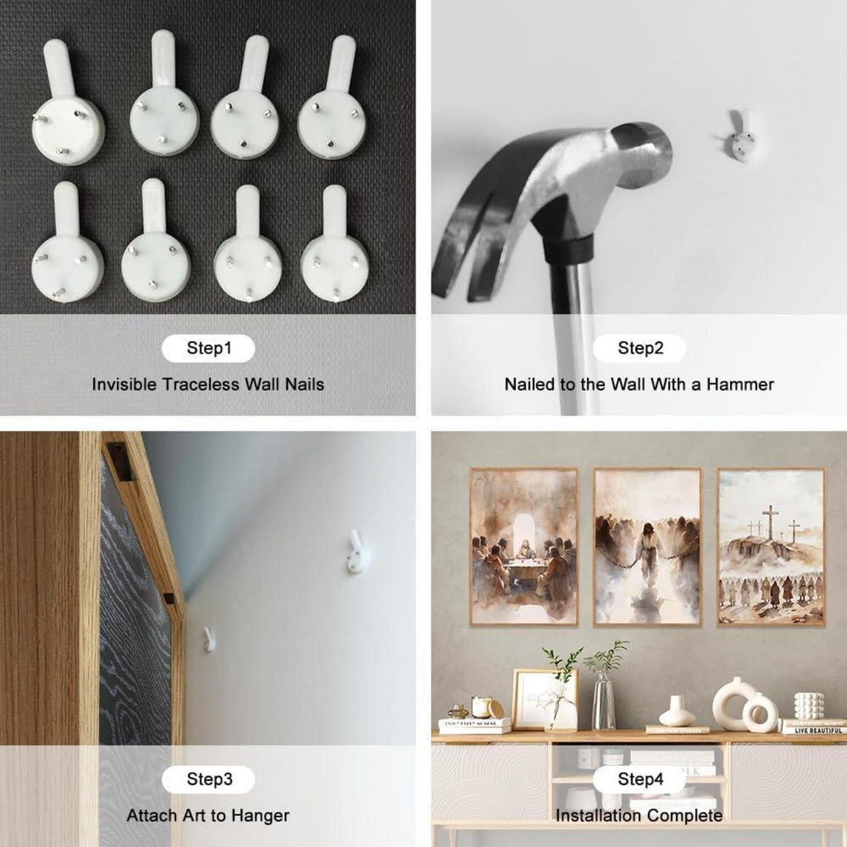 Bibelsegnung Wandkunst Set – 3-teilig, gerahmt