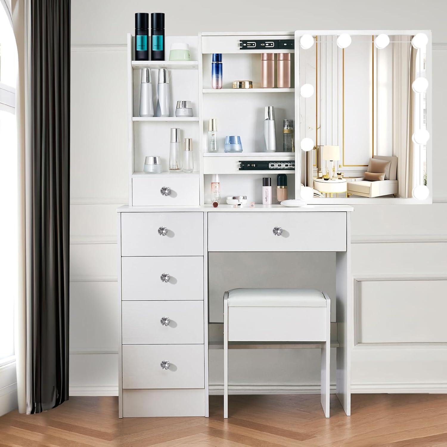 Schminktisch mit LED-Beleuchtung, Make-up