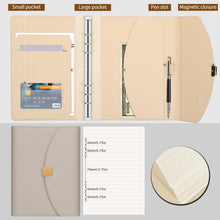 A5 PU Leder Binder Notizbuch 6 Ring Journal Planer mit