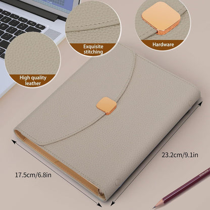 A5 PU Leder Binder Notizbuch 6 Ring Journal Planer mit