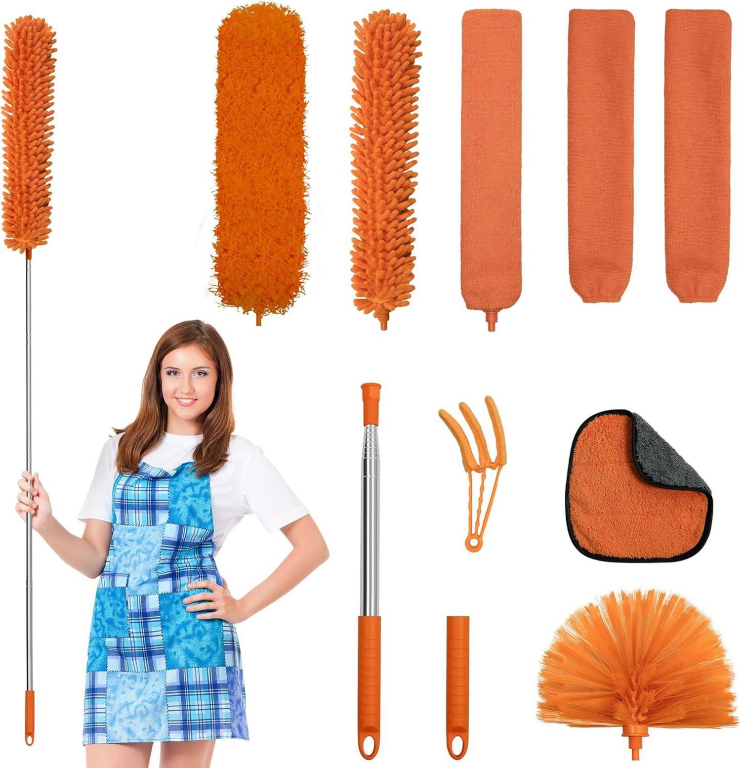 Staubwedel Teleskop Lang Ausziehbar Waschbar 8 PCS