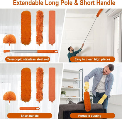 Staubwedel Teleskop Lang Ausziehbar Waschbar 8 PCS