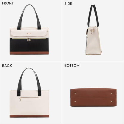 LOVEVOOK Laptoptasche Damen 17,3 Zoll PU Leder Arbeitstasche wasserdicht Business Tasche