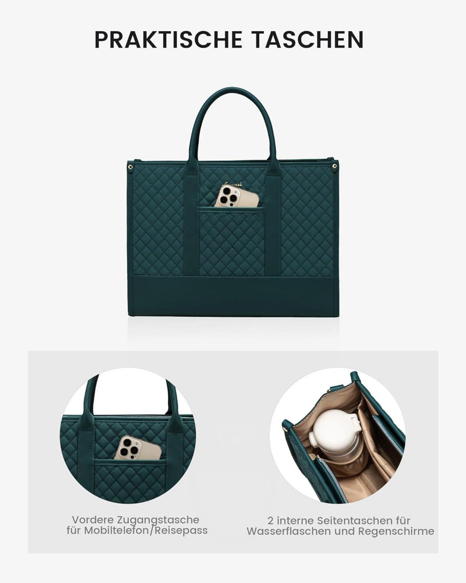 LOVEVOOK Laptoptasche Damen 15,6 Zoll Wasserdicht Groß Arbeitstasche Uni