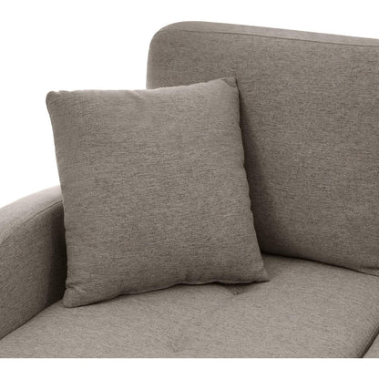 L-förmiges Ecksofa 3-Sitzer, Dunkelgrau, Baumwolle & Leinen