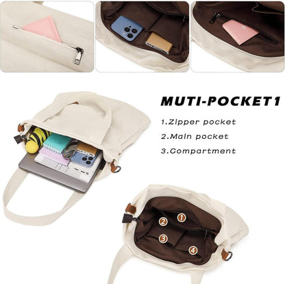 Damen Canvas Umhängetasche Handtasche Schultertasche Strandtasche