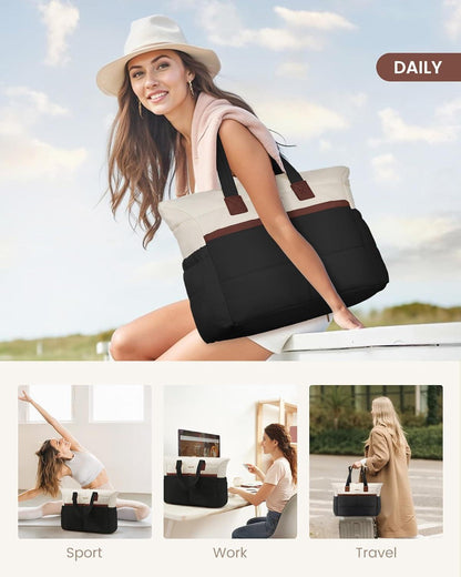 Laptoptasche Damen 15,6 Zoll Handtasche Wasserdicht Bürotasche