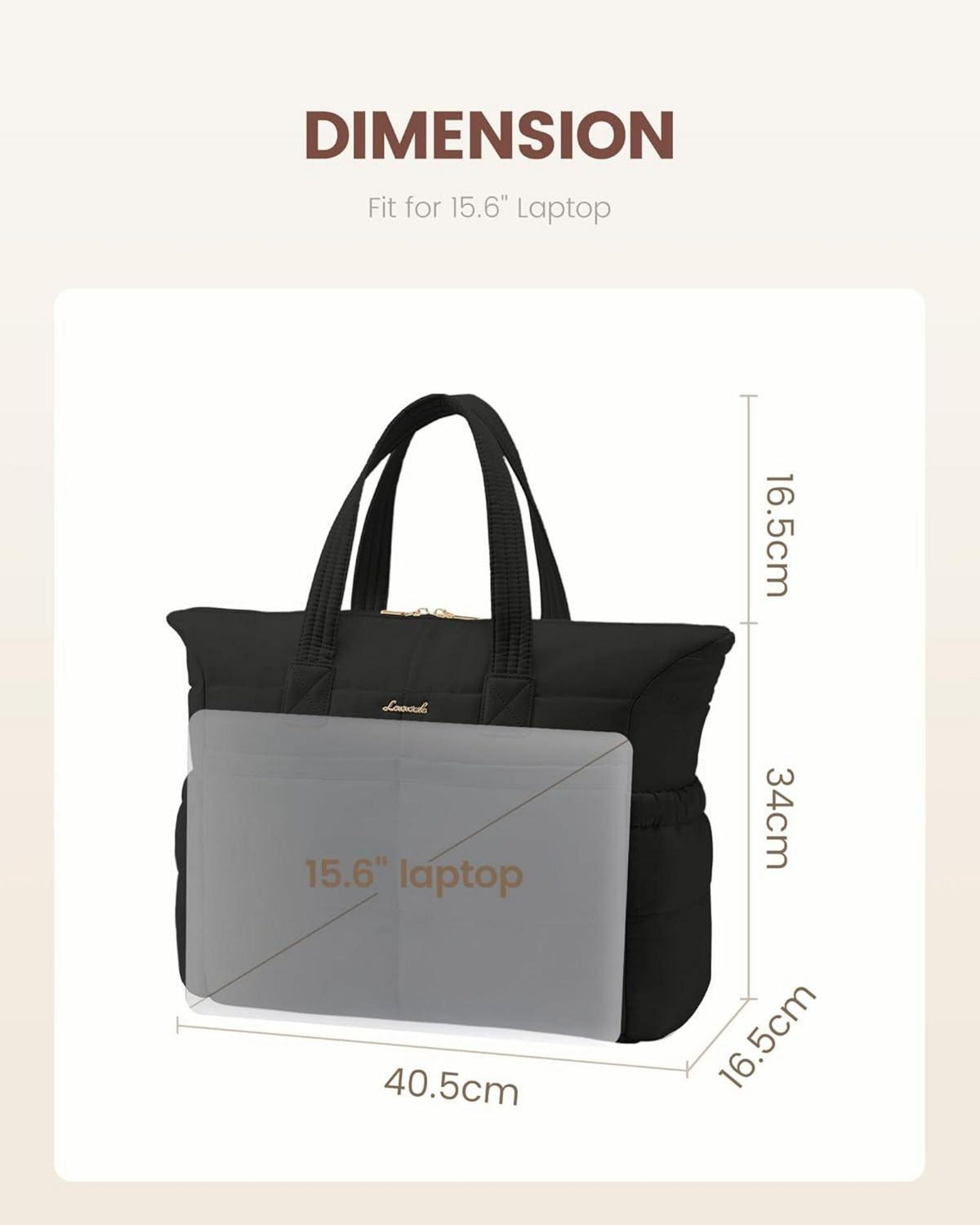 LOVEVOOK Laptoptasche Damen 15,6 Zoll Wasserfest Groß Tote Bag Büro Arbeit