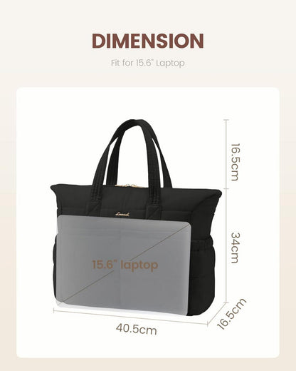 LOVEVOOK Laptoptasche Damen 15,6 Zoll Wasserfest Groß Tote Bag Büro Arbeit