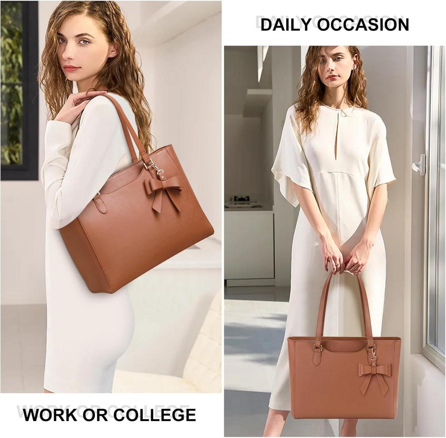 Handtasche Damen Groß Wasserdicht Leder Tote Bag Schultertasche