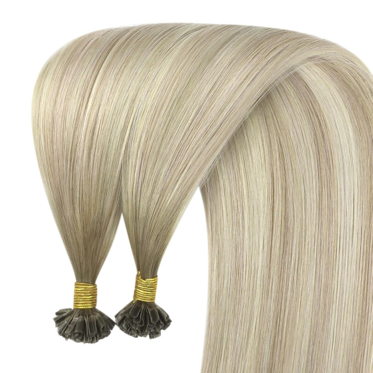 Echthaar U-Tip Extensions Blond Ombre 40cm
