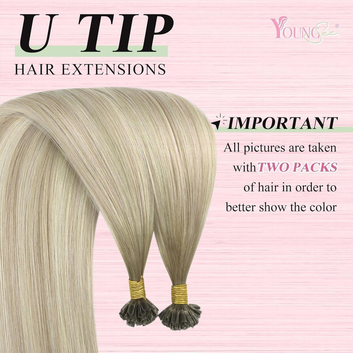 Echthaar U-Tip Extensions Blond Ombre 45cm