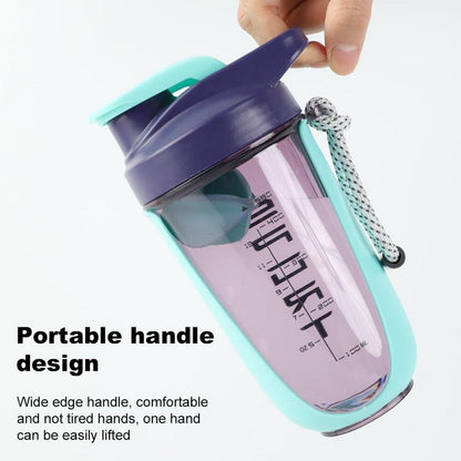 Protein Shaker 600ml mit Mixerball & Mess-Skala Auslaufsicher BPA-frei