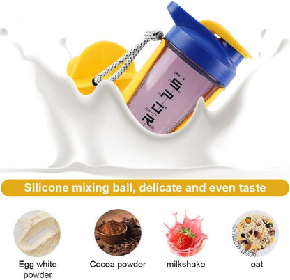 Protein Shaker 600ml mit Kugel, Sieb & Mess-Skala, Auslaufsicher - BPA-frei & DEHP-frei Eiweiß Shaker