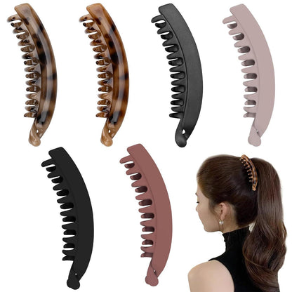 6er Set Vintage Bananen Haarspangen für Damen und Mädchen