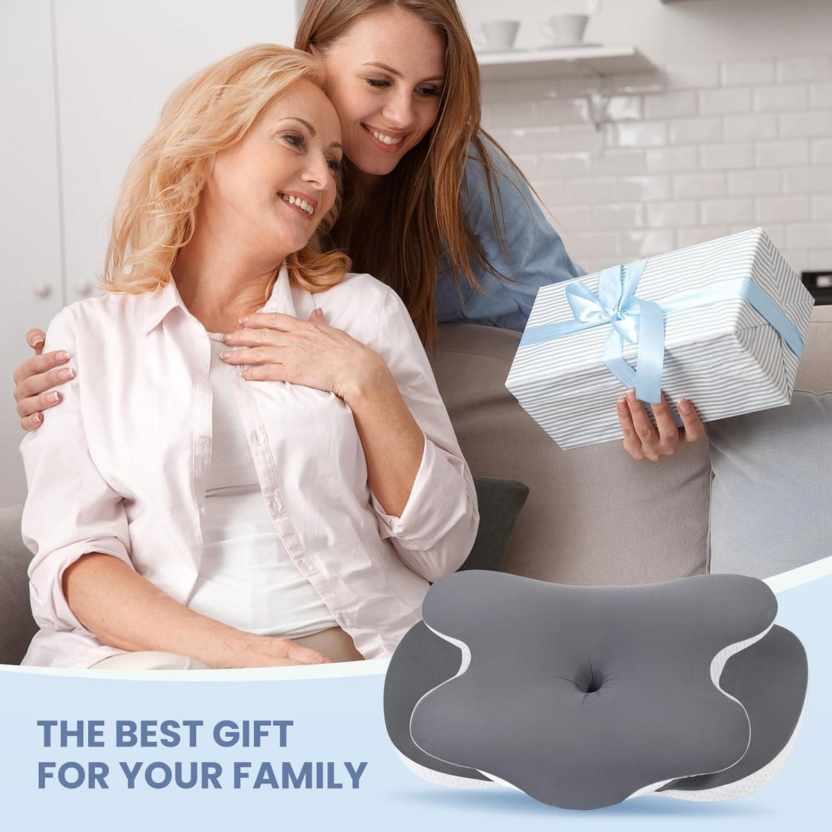 Orthopädisches Memory Foam Kissen Nackenstützkissen für alle Schlafpositionen