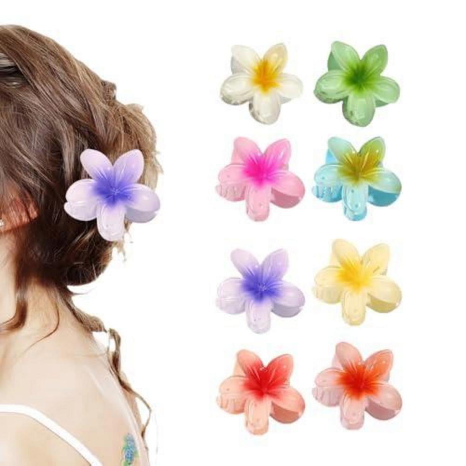 Blumen-Haarklammern 8 Stück Flower Hair Clips Acryl Haarspange