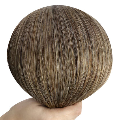 Echthaar Tressen Braun Blond 35cm – Doppelt Weft, #P4/27